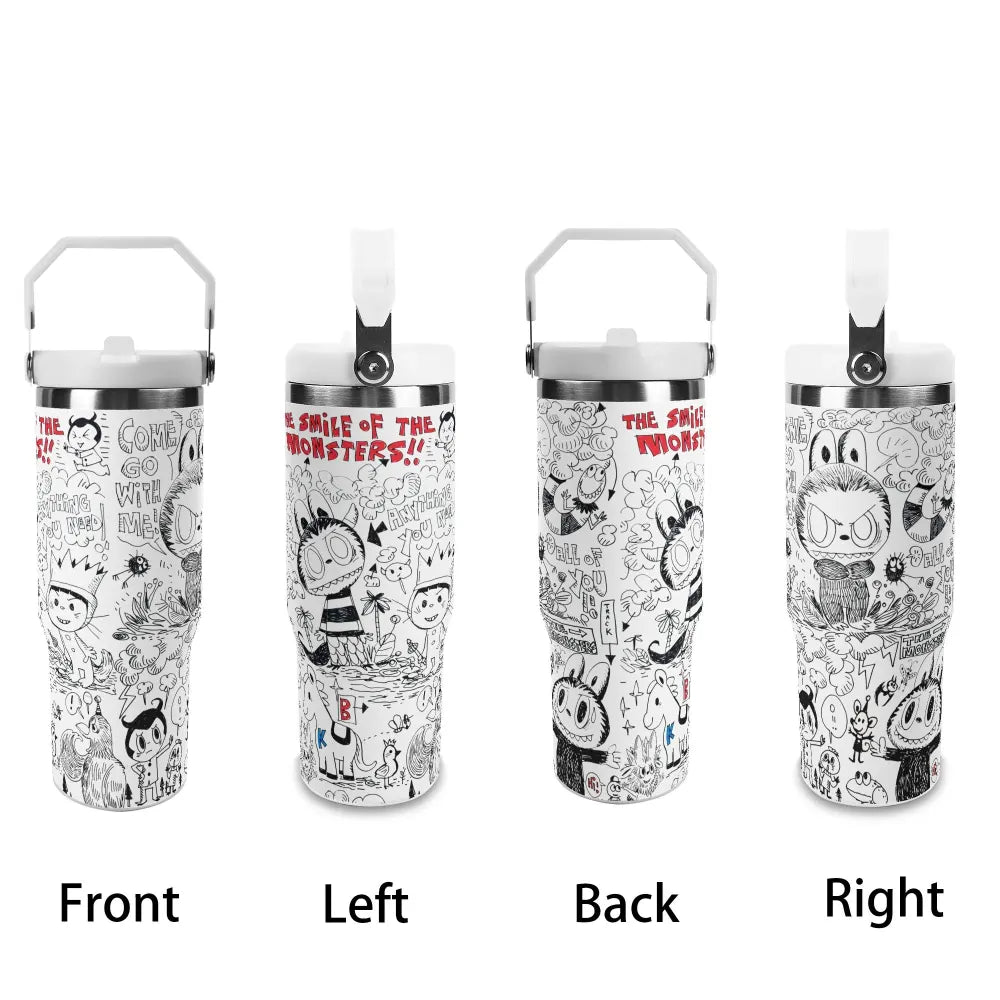 LABUBU 30oz Stainless Steel Tumblers Coffee Cup Suitable for Vehicle Cup Holders