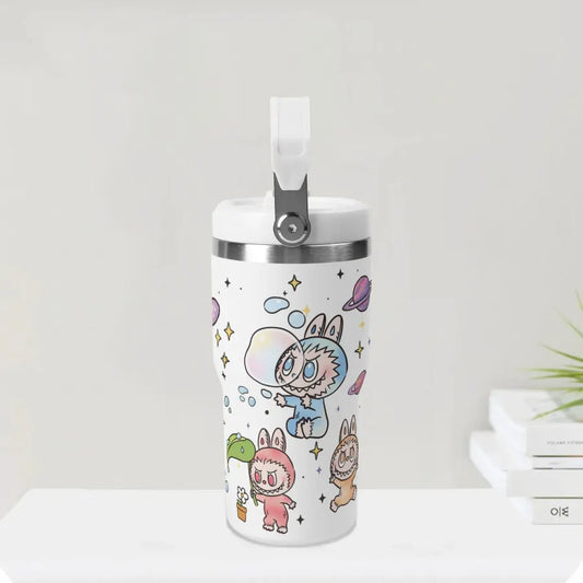 LABUBU 20oz Stainless Steel Water Bottle Coffee Mug Tumblers for Vehicle Cup Holders