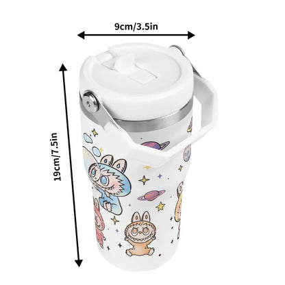 LABUBU 20oz Stainless Steel Water Bottle Coffee Mug Tumblers for Vehicle Cup Holders
