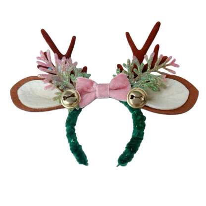 Labubu Pink Reindeer Antler Headband – Figure Not Included