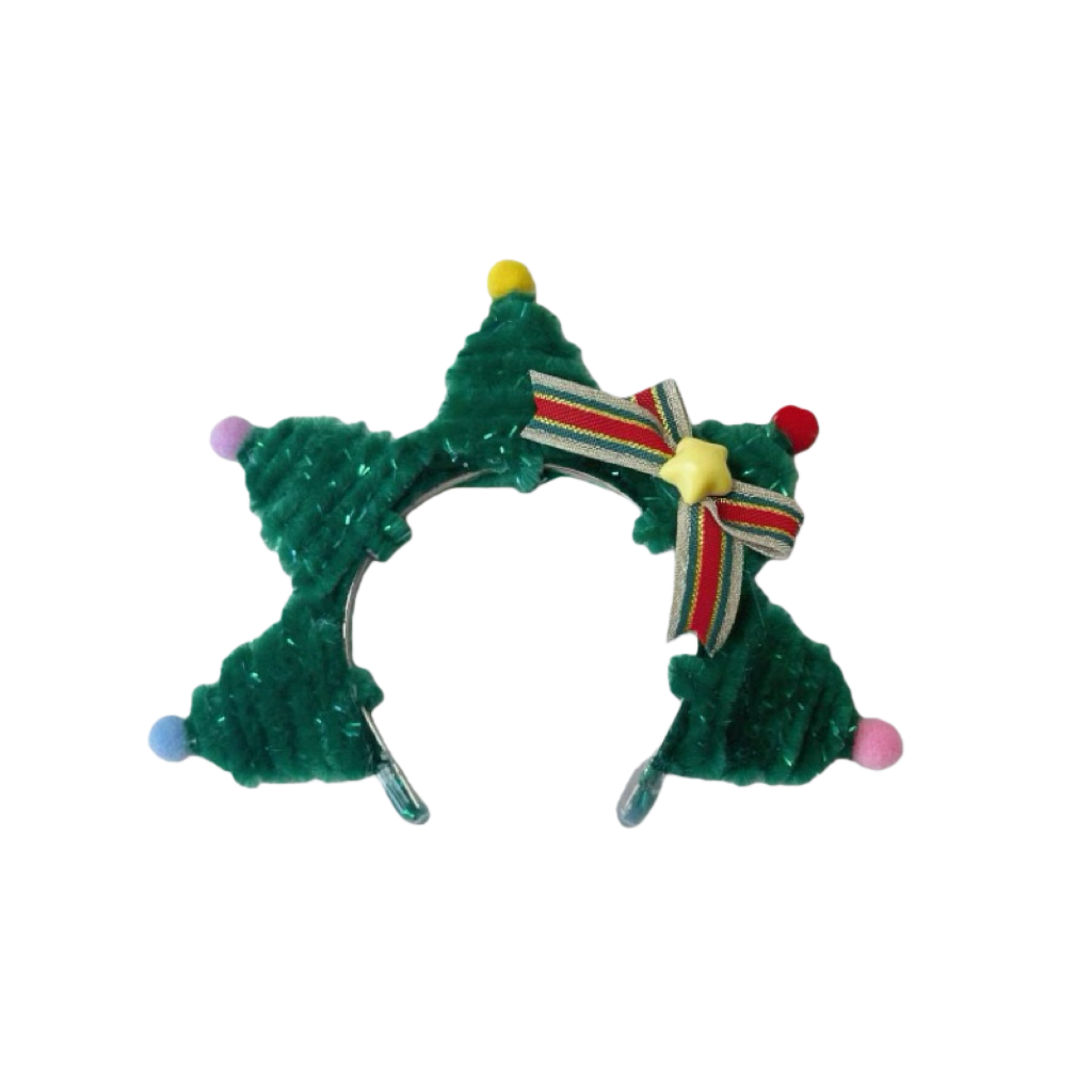 Labubu Mini Christmas Tree Headband – Figure Not Included