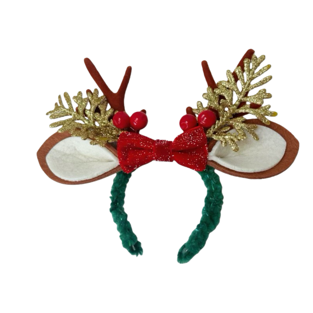 Labubu Reindeer Antler Headband with berries